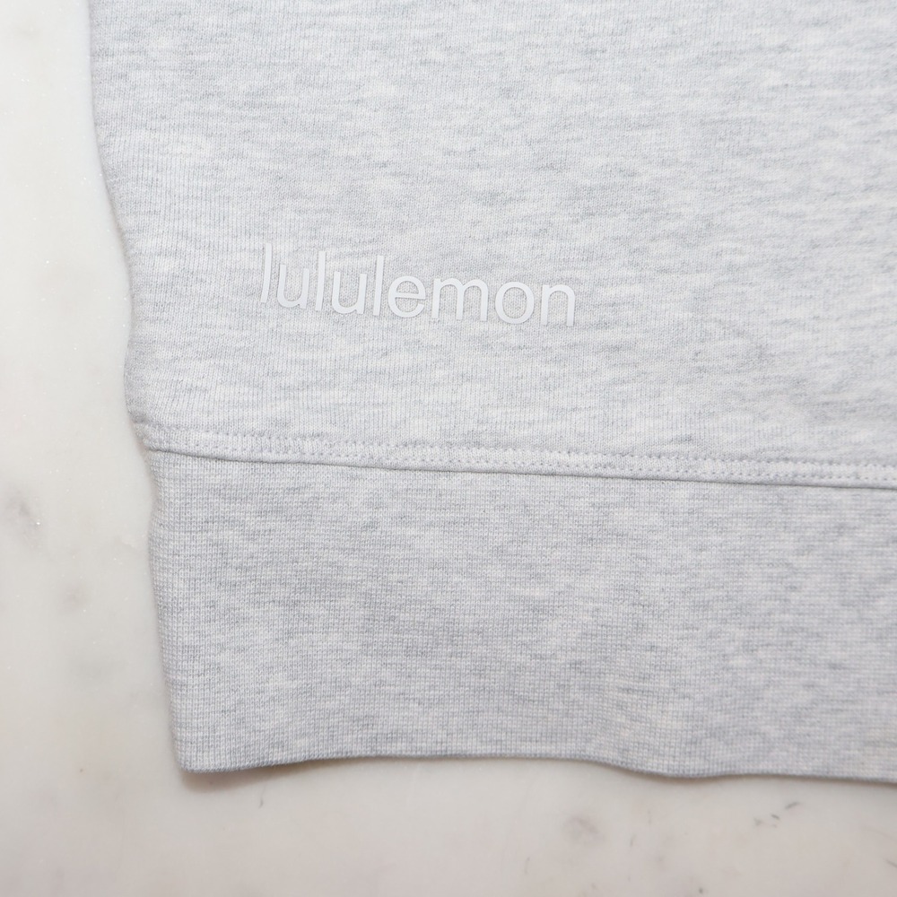 Lululemon Threethirty Sweatshirt Heathered Grey Graphic Crewneck Pullover READ - Picture 7 of 8